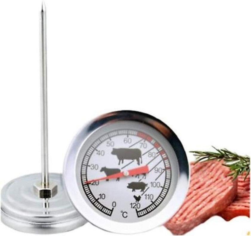 Matlagningstermometer Kökstermometer Mattemperatur Grilltermometer i rustfritt stål