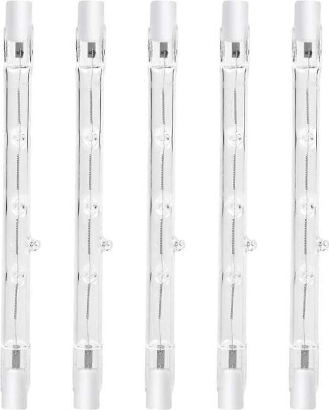 100w 118mm R7s Dimbar Halogen Pærelyspære Varm Hvit 2800k R7s Lineær 1500lm Spotlight Ac220-240v(5stk)