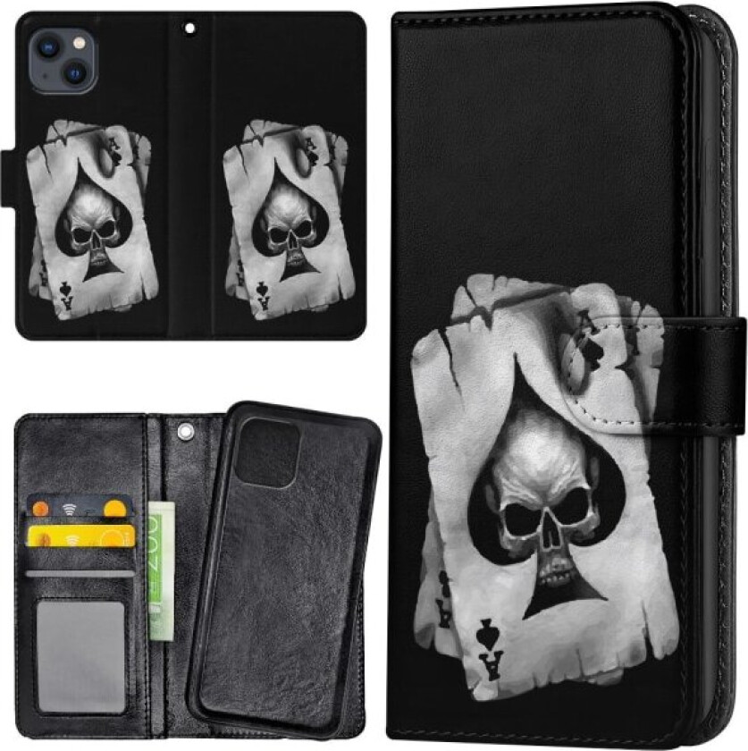 iPhone 13 - Lommebok Deksel Dødningehode Kortstokk Multicolor