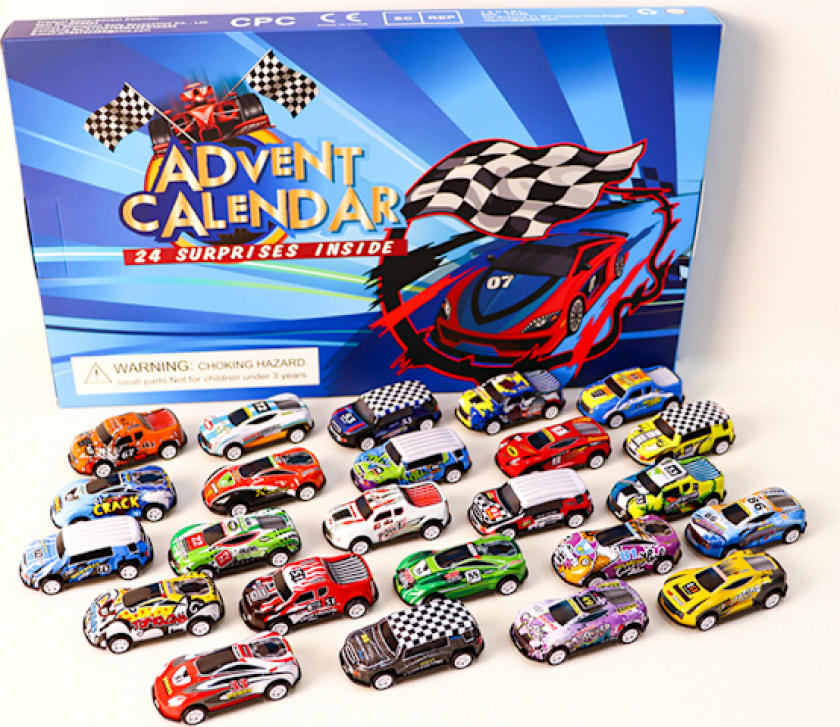 Julekalender 2024 Adventskalender Barn 24 Dager Nedtelling Biler Leke Julekalender Blindboks Gave Til Barn Gutter Og Jenter