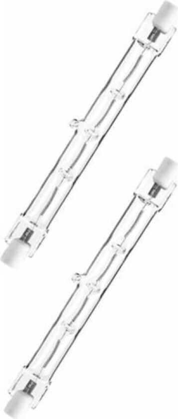 Set med 2 halogenrør 400 W tilsvarende 500 W 118 mm Varm