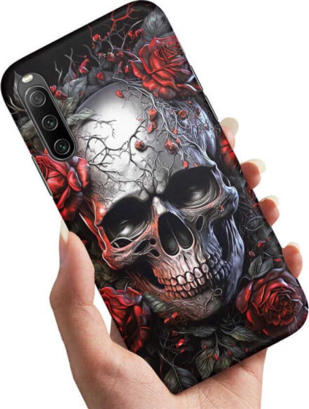 Sony Xperia 10 IV - Deksel/Mobildeksel Skull Roses