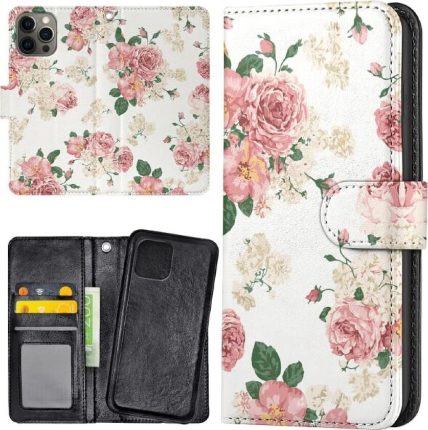 iPhone 15 Pro Max - Lommebok Deksel Retro Blomster