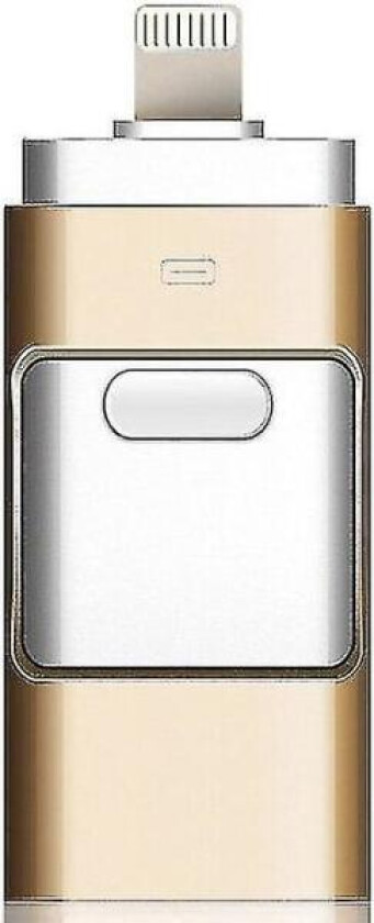 128 GB 3 i 1 USB minne Expansion Memory Stick Otg Pendrive För Iphone Ipad Android Pc(Guld) Guld 128 GB