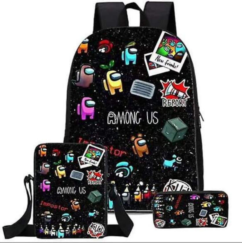 Among Us Spill Ryggsekk Barn Ryggsekk Crewmate Tilbake Til Skolen Bag