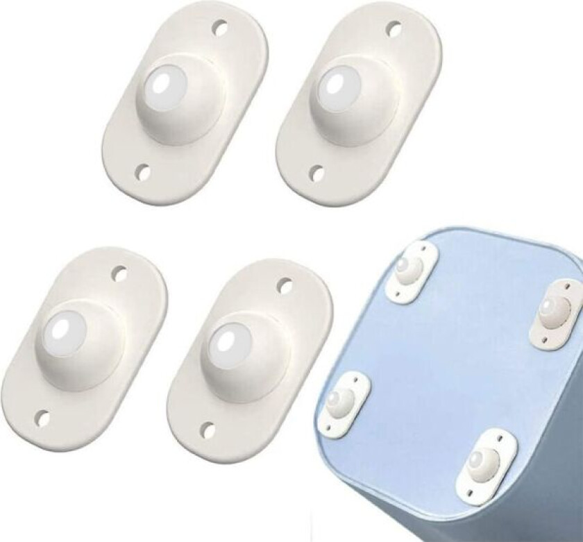 20 stk selvklebende svingbare hjul møbelhjul oppbevaringsboks