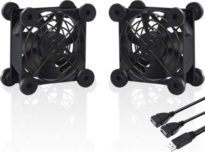 80 mm vifte USB-drevne vifter Stille datamaskinkjøling 5v vifte kompatibel for PC/Xbox/Playstation/TV Box etc.