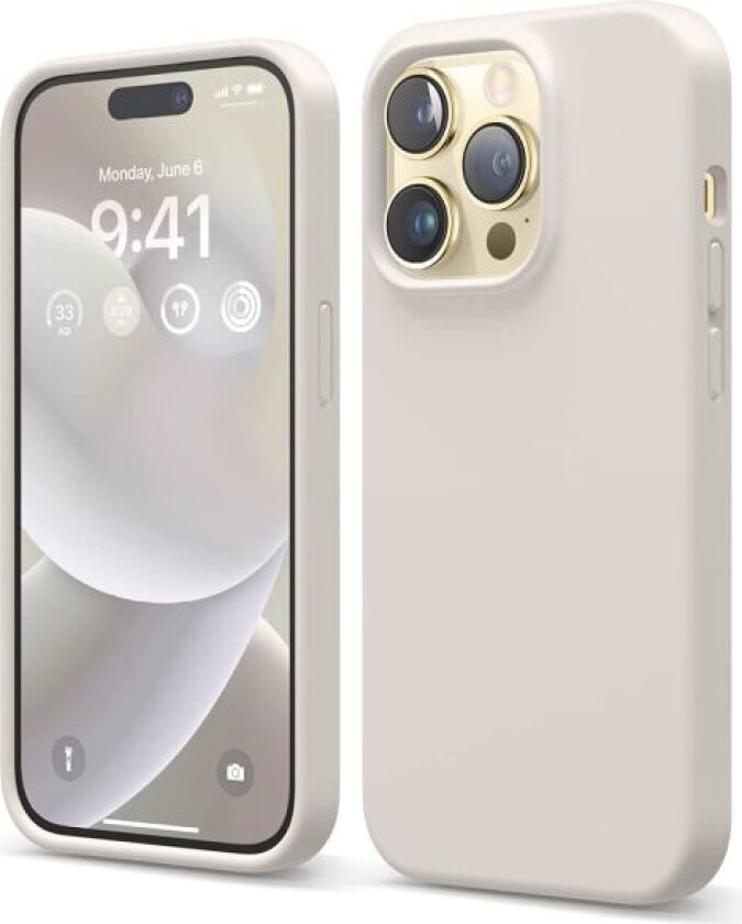 Støtdempende FLOVEME-deksel - iPhone 14 Pro Max ljusgrå