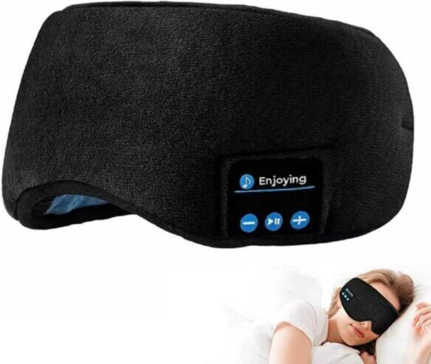 Myk sovemaske med Bluetooth-hodetelefoner - Sovehodetelefoner svart