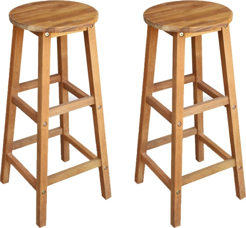 Barstoler 2 stk heltre akasie