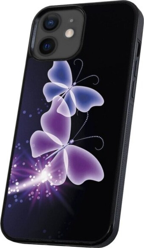 iPhone 11 - Deksel/Mobildeksel Lilla Sommerfugler Multicolor