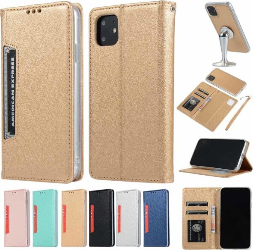 Gjennomtenkt Elegant Lommebokdeksel - iPhone 11 Guld