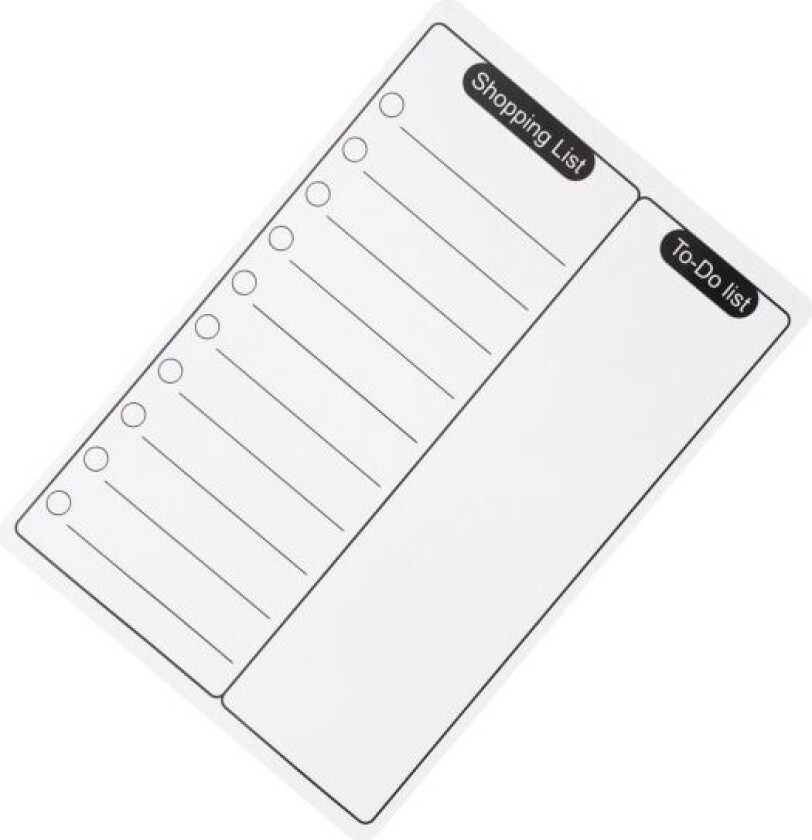 Meldingstavle Magnetisk Notatblokk for Kjøleskap Slettbar Notatblokk Skrivetavle Whiteboard A5