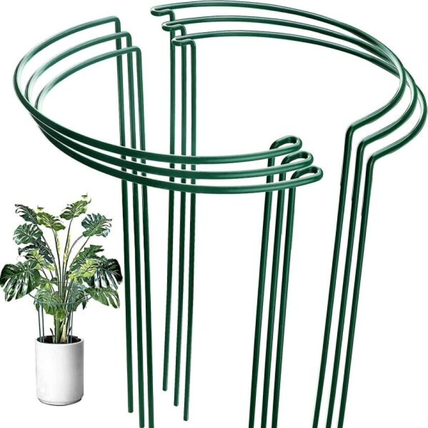 6 pcs Plantestøtte Stake Cage Garden Peony Support Frame