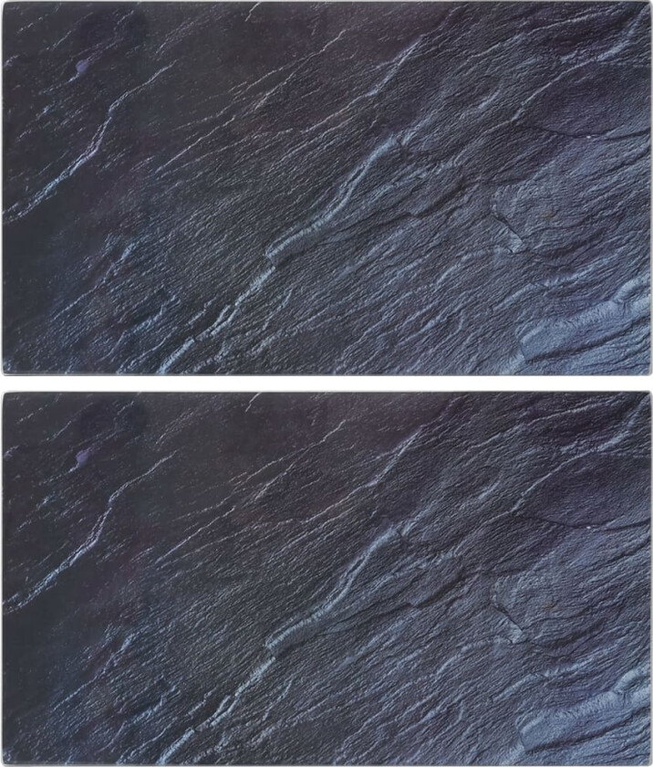 Skjærebrett 2 stk natursteinmønster herdet glass