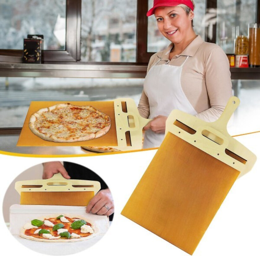 Pizzaspade, pizzaspaden som overfører pizza perfekt, pizzapadle med håndtak (FMY) Free Size Multicolor