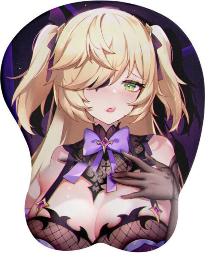 Impact 3D Anime Musematte med håndleddsstøtte Musematter Sexy Bryst Silikon Musematte Ergonomisk Skrivebordsmatte Gelpute Gaming Muse Gelputer