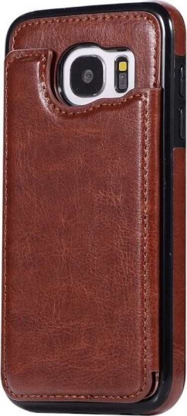 Stilig lommebokdeksel (M-Safe) for Samsung Galaxy S7 Brun