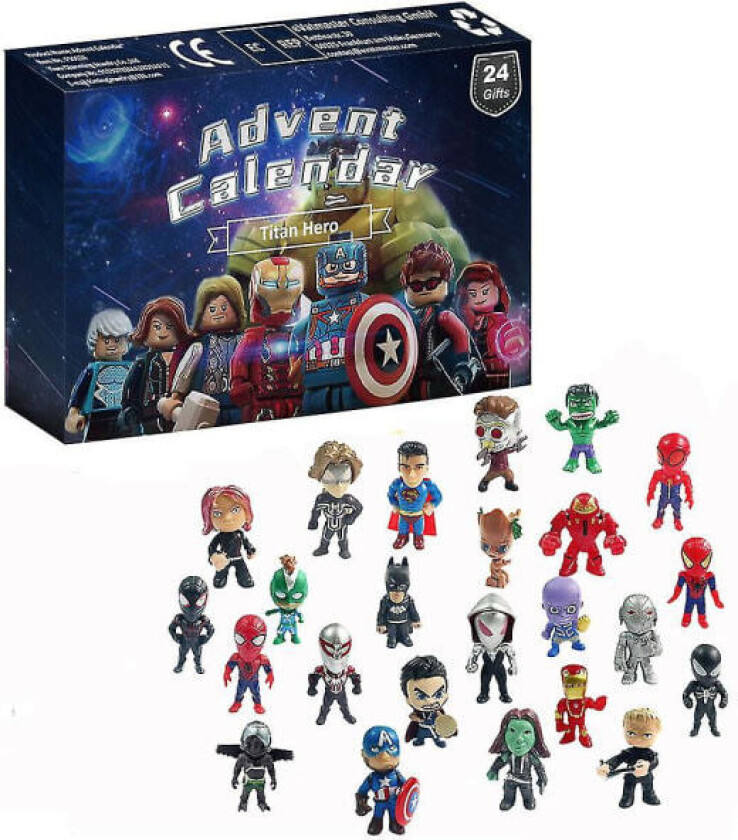 24 Dagers Marvel Superhelt Minifigurer Julekalender Nedtelling Avengers Leke Blindboks Barn Julegave_za HG