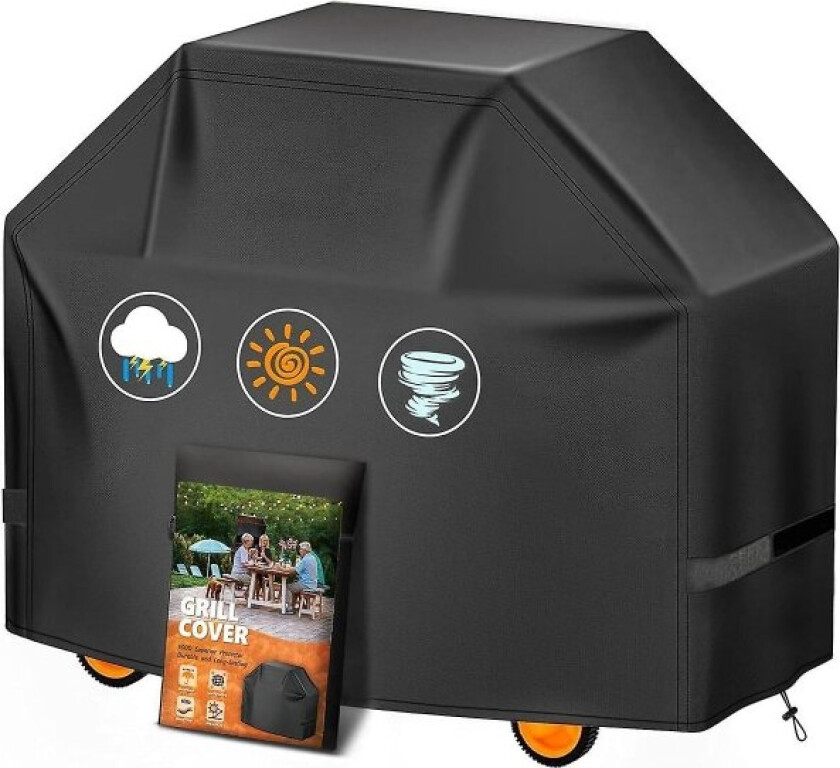 Grilltrekk 58 tommer, overlegen grilltrekk for Weber Genesis 300-serie grill, 600d utendørs grilltrekk for Dyna-glo, Char-broil, Nexgrill, Monument