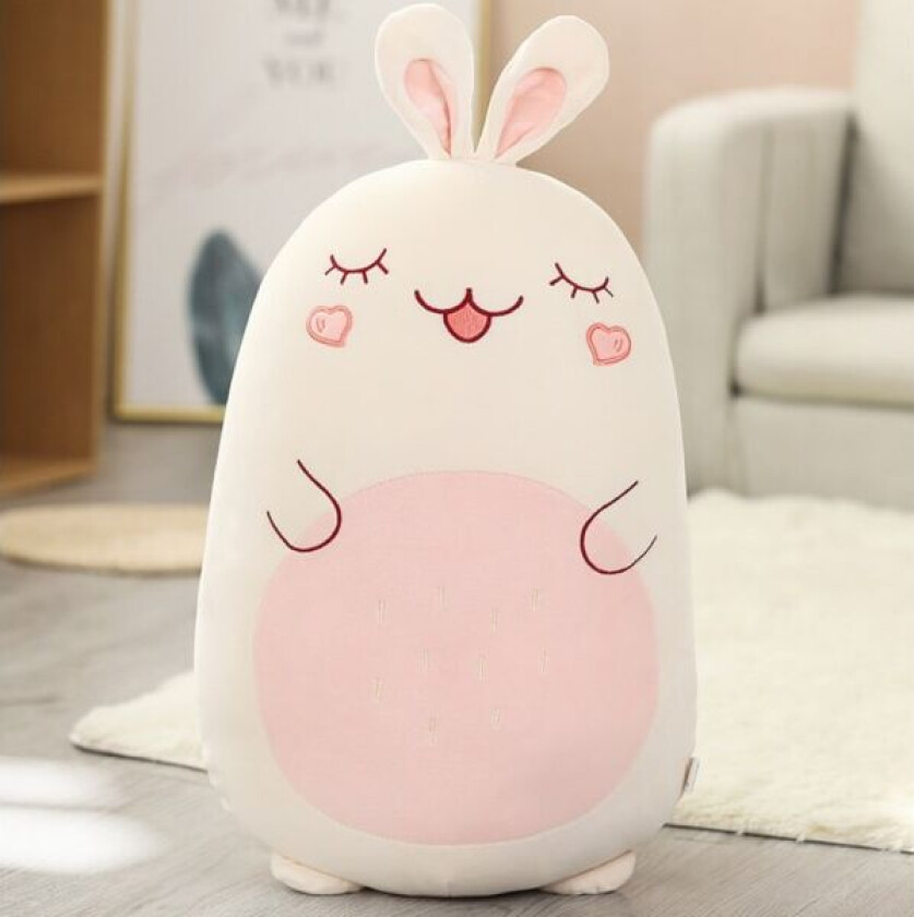 Den nye 60cm Squishmallows plysjleketøy dyret Kawaii myk stor pute Pink rabbit