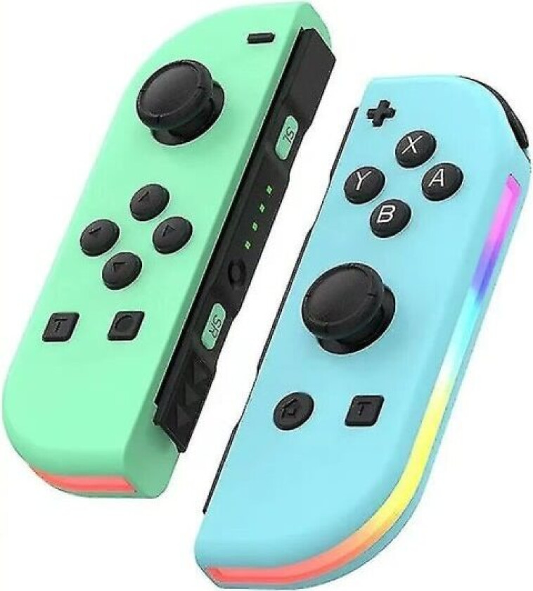 Trådløs kontroller kompatibel med Nintendo Switch, Oled, Lite Gamepad Joystick (l/r) erstatning med Rgb Høyre - Green Blue