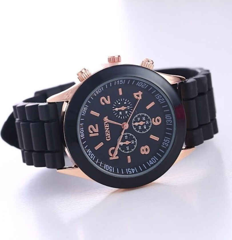 Quartz Armbåndsur Elektronisk Klokke SVART black