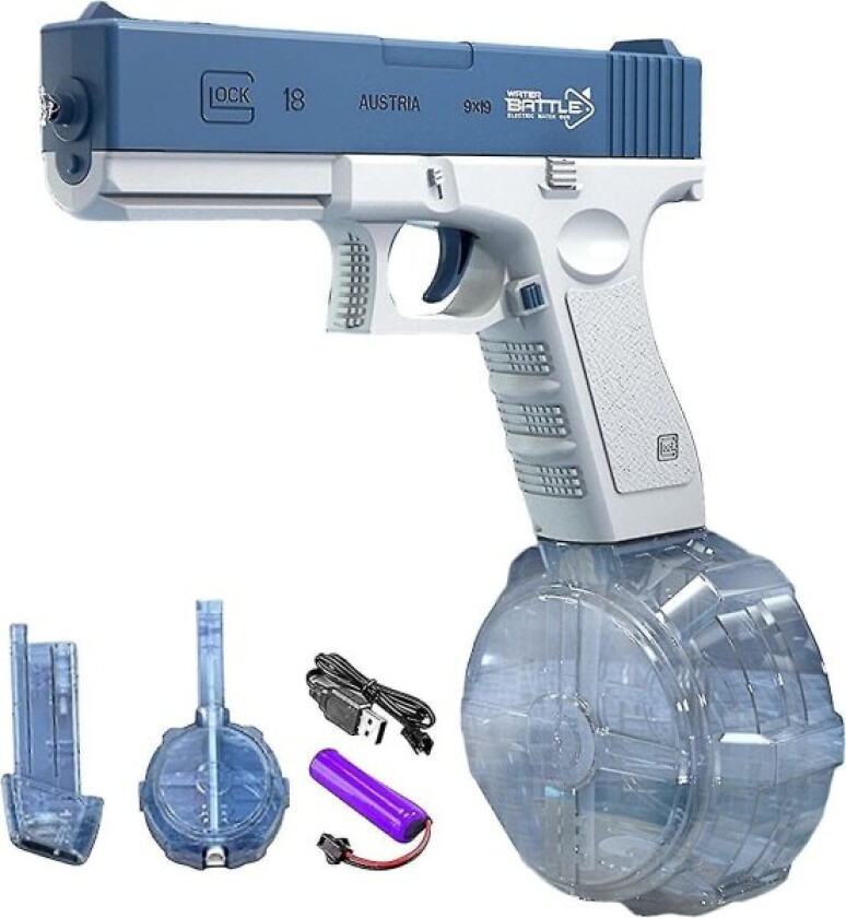 Vannpistol, rosa, elektrisk vannkanon for voksne, vannkanoner for barn, batteridrevet vannkanon for vannkamp blue 1