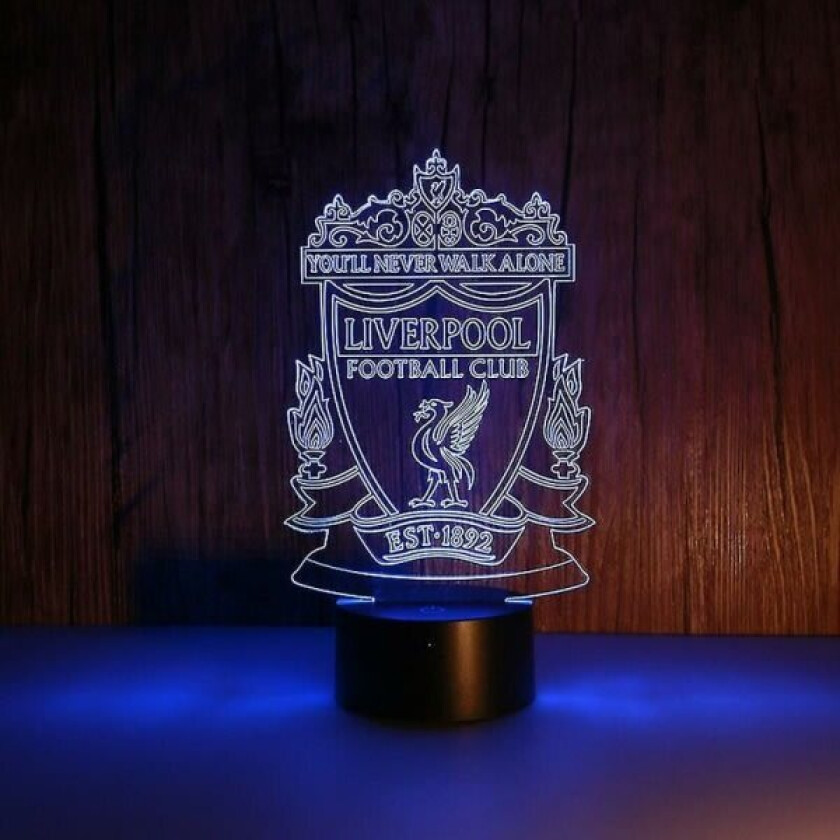 3D LED nattlampe Liverpool Fotballklubb Barnerom Nattlampe Anime Lampe
