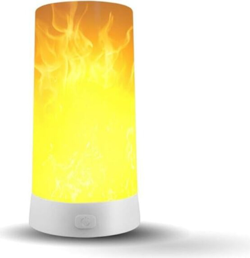 LED flammelampe, USB oppladbar flamme nattlampe, vanntett
