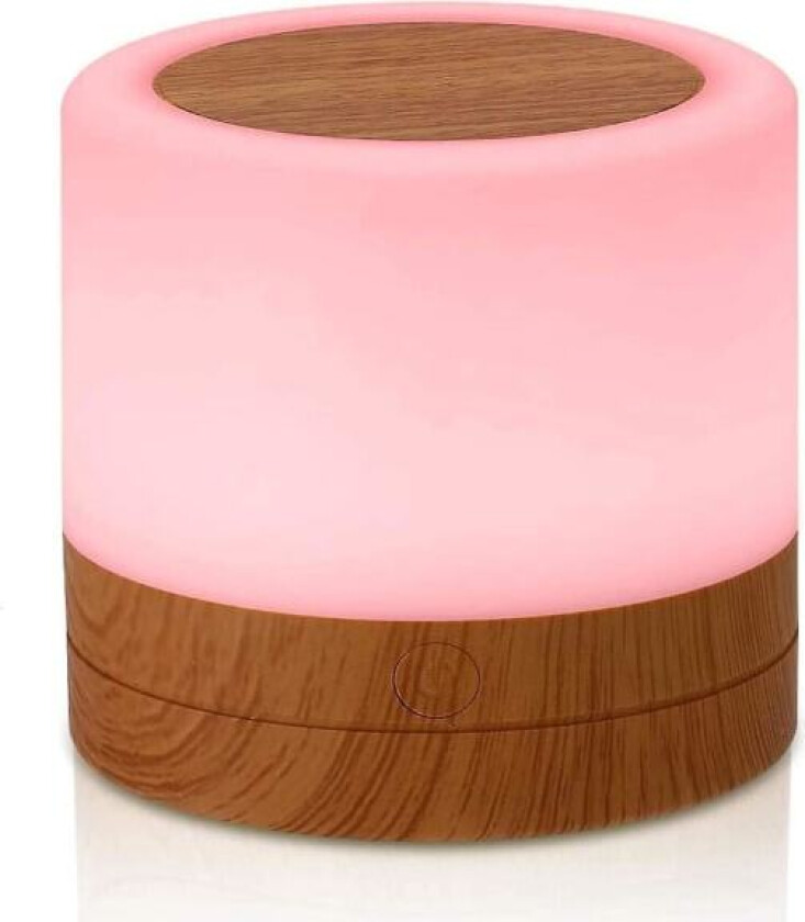 Berøringslampe til soverom nattbord - liten nattlampe med USB-lading, 5 lysstyrker og 13 RGB-farger