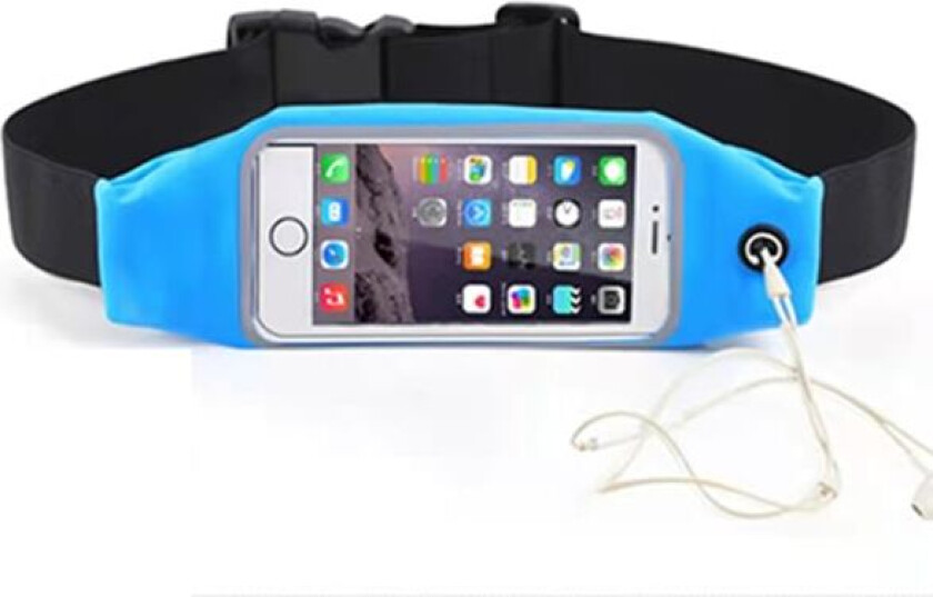 IC Løpebelte - Sportmobilveske, Belteveske for Jogging, Himmelblå