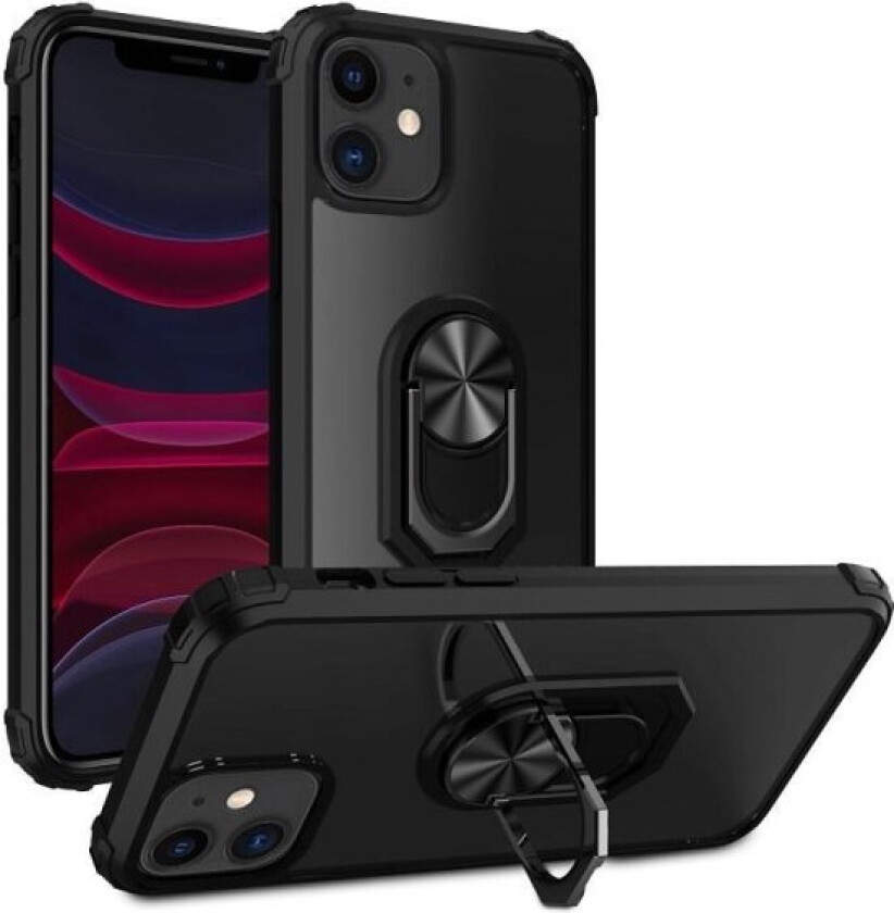 iPhone 14 - Silikon støtsikkert deksel - Svart Transparent Iphone 14