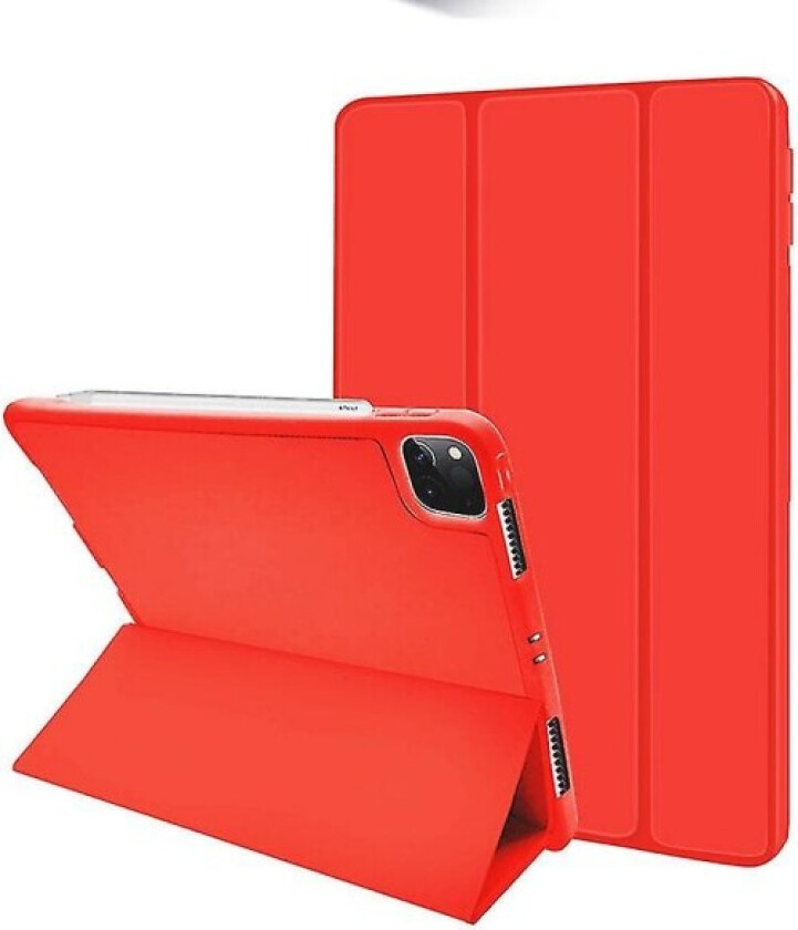 Beskyttende deksel for iPad Pro 12,9 tommer med pennholder (RØD)
