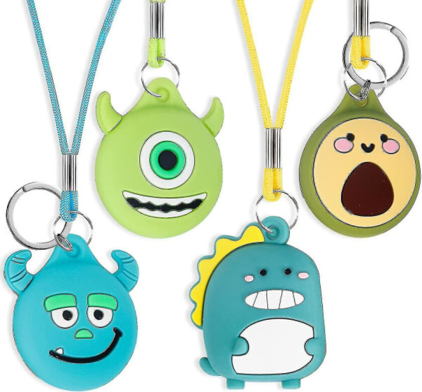 Barnevennlig AirTag-halskjede med justerbar stopper AirTag-holderetui for AirTag-halskjede for barn Skjult GPS-sporing Myk silikon søt AirTag-nøkkelring