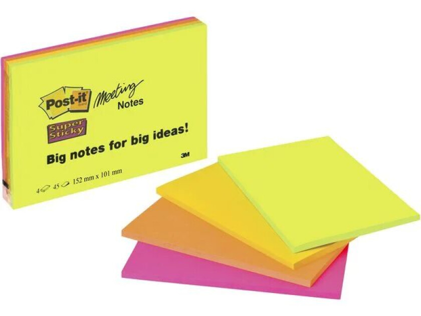 Notatblokk Post-IT SS 101x152 ass (4)