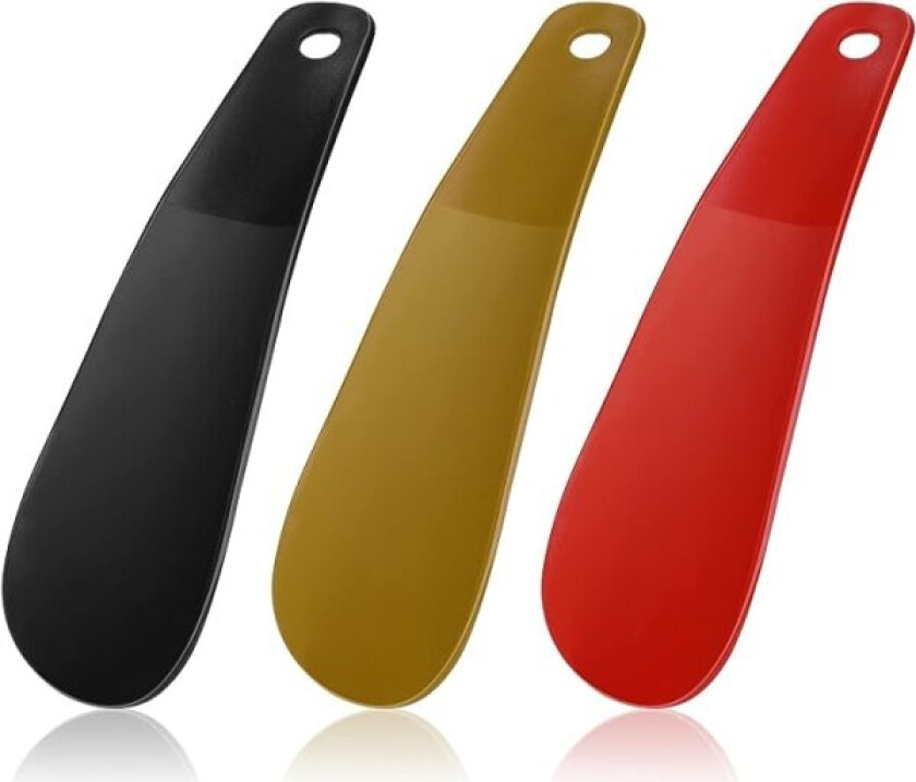 3 stk. reiseskoerner, 16 cm små skohorn i plast, komfortable grep, korte skohorn, late skohjelper for menn, kvinner, barn og eldre