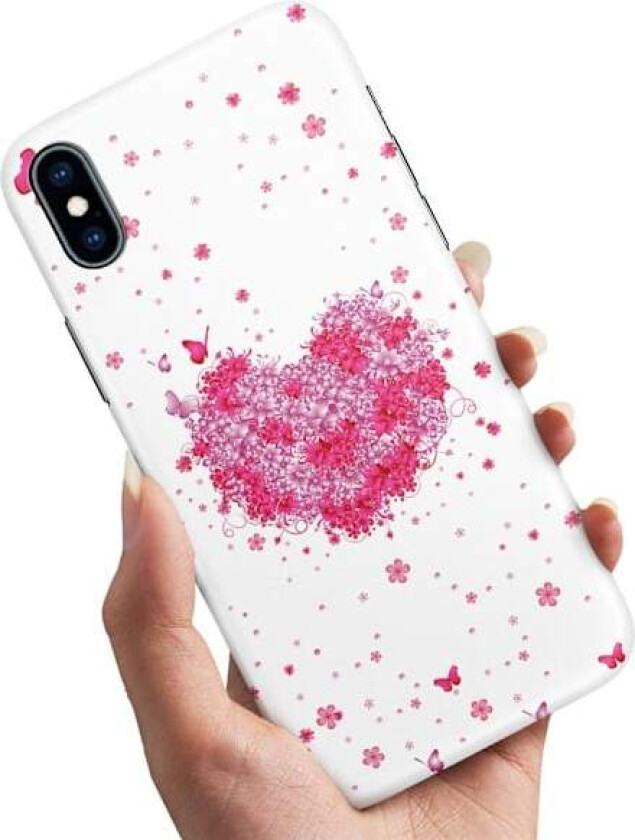 iPhone XR - Deksel/Mobildeksel Blomsterhjerte