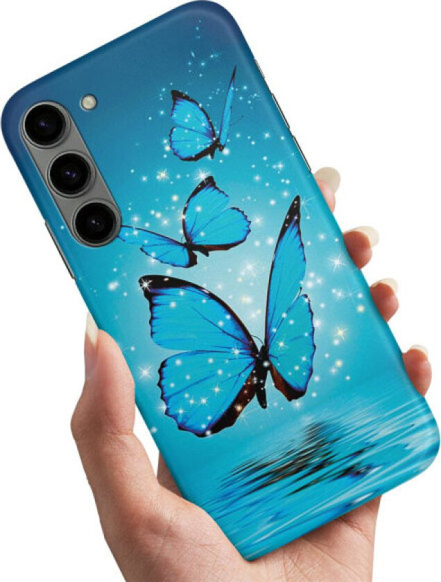 Samsung Galaxy S23 Plus - Deksel/Mobildeksel Glitrende Sommerfug