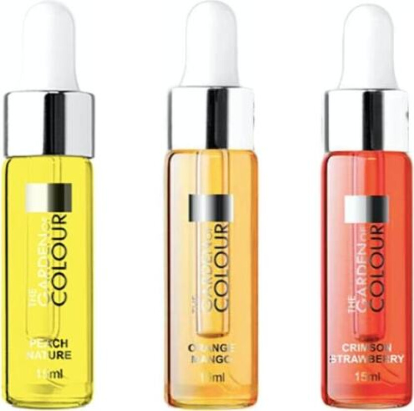 3-pakning - Cuticle Oil - Jordbær, Mango, Fersken - 15ml