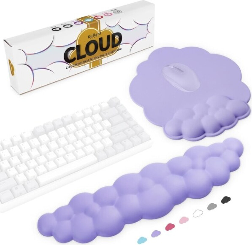 Lilla skyhvilepute for tastatur, gir ekstra komfort for håndleddet og hånden med stilig memory foam tastatur og musematte håndleddstøtte…
