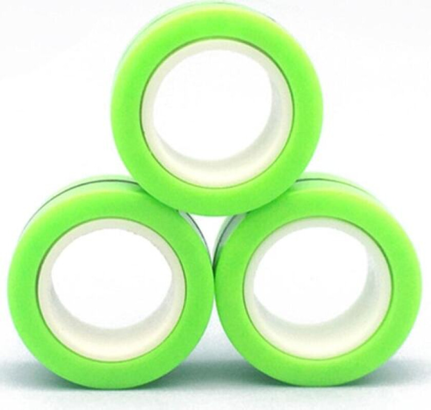 Fidget Toy / Spinner Magnetiska Ringar / Magic Rings Grön