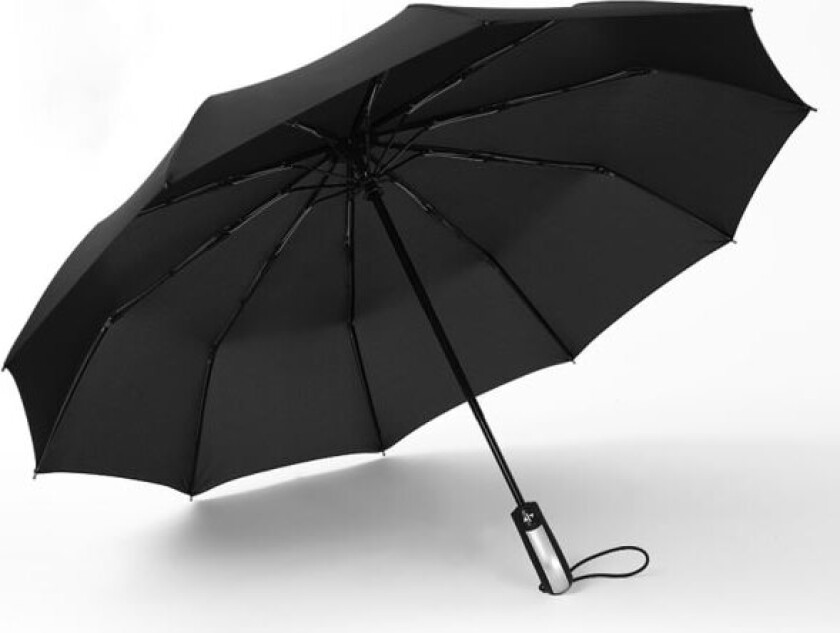 Stormsikker paraply - vindtett dobbel kalesje lommeparaply og