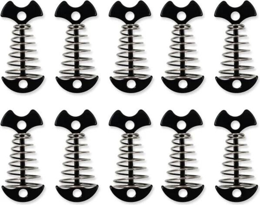 10-pakning fjærbelastede teltstenger