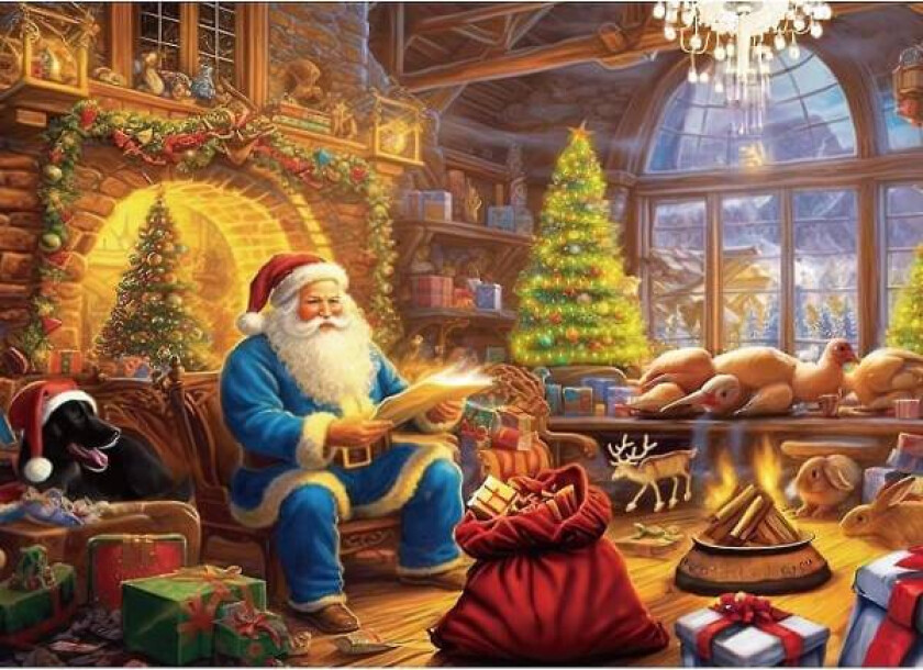 Adventskalender Puslespill, Julpuslespill, 24 bokser 1000 deler Puslespill Nedtelling til Jul for voksne barn