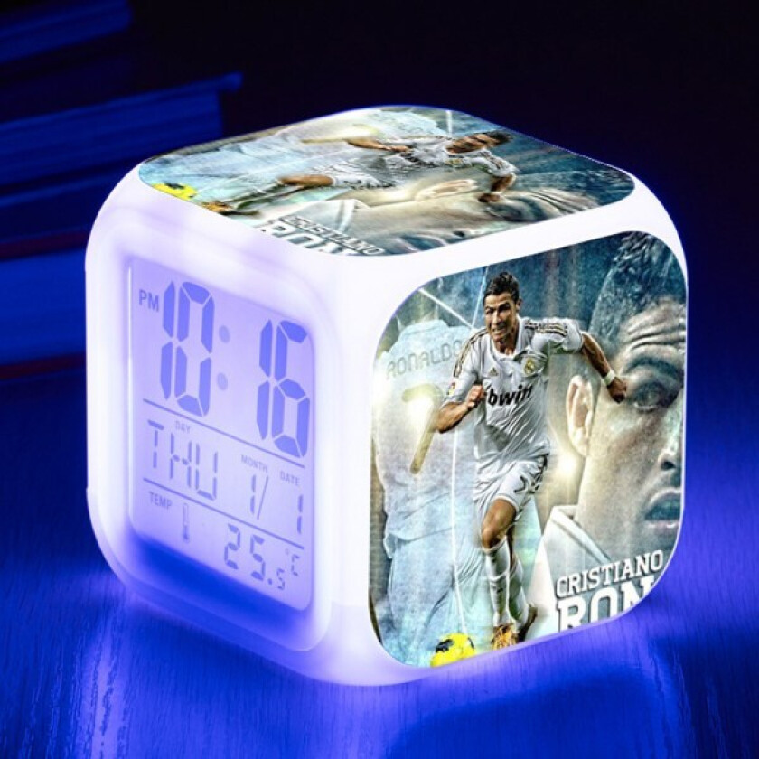 Fotball-VM - Ronaldo digital vekkerklokke (C), fargerik