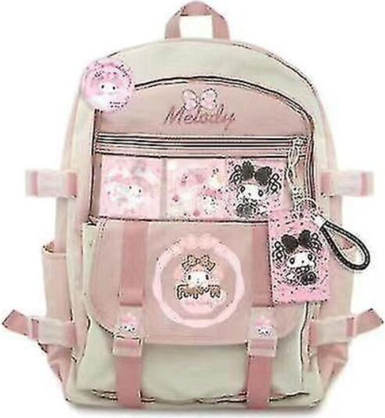 Ny Sanrio Kuromi Ryggsekk Skulderpose Pompompurin My Melody Studenter Skolesekk Stor Kapasitet Tegneserie Søt Skolesekk