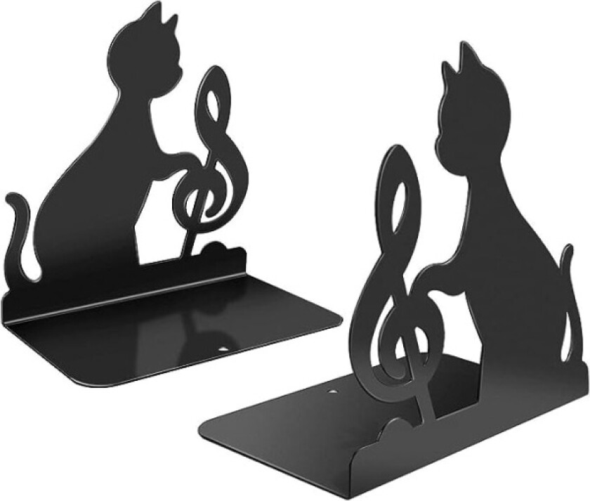 Bokstøtter i rustfritt stål, for å støtte store og tunge bøker eller