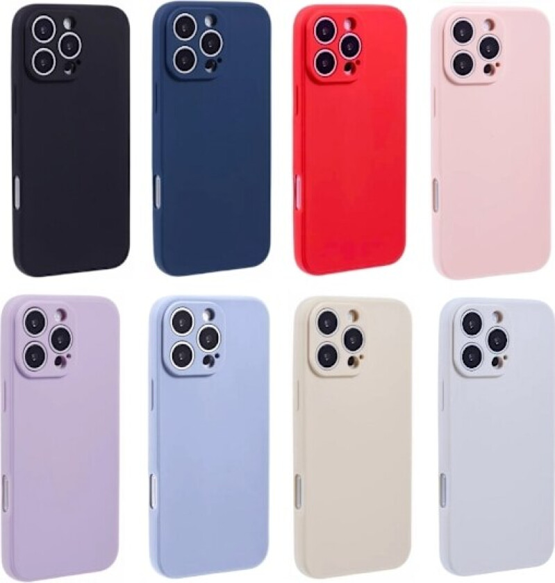 iPhone 16 Pro Max - Matt TPU-deksel - Skal med linsebeskyttelse Light blue