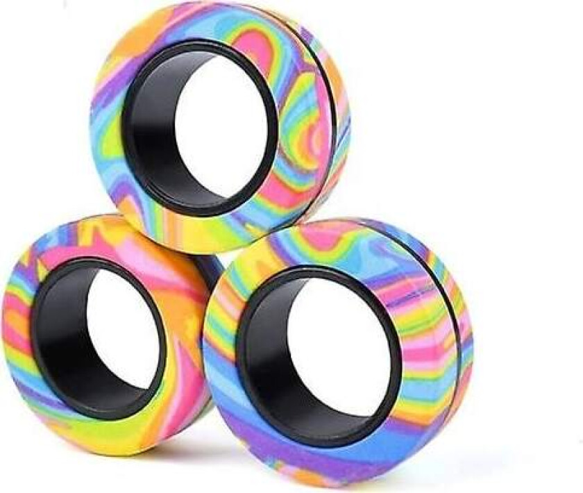 Magnetiske ringer AntiStress Fidget Toy Magic RingTool Armbånd Magnetiske ringer Finger Spinner RingTool